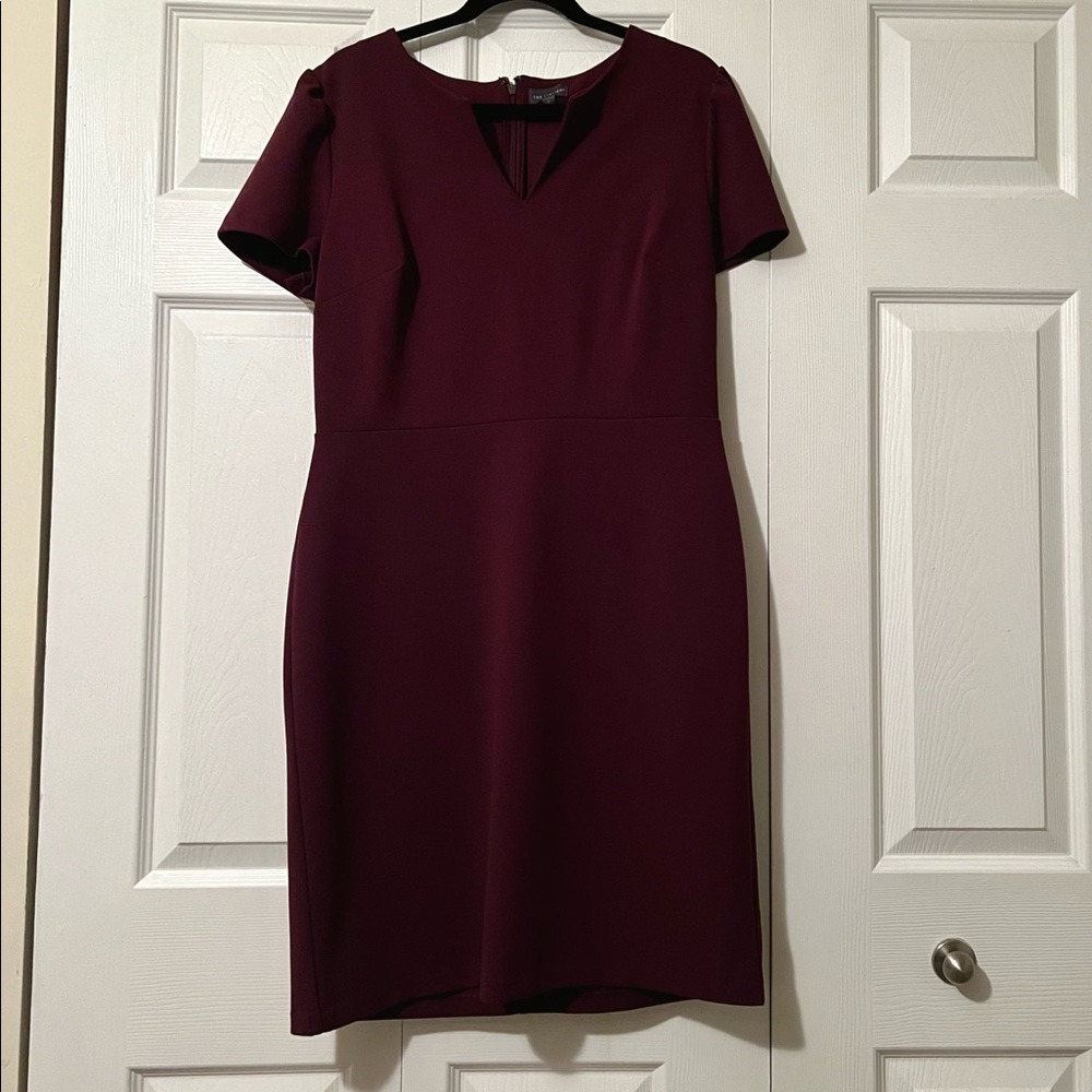 Dark burgundy sheath dress. The Limited. Size 12